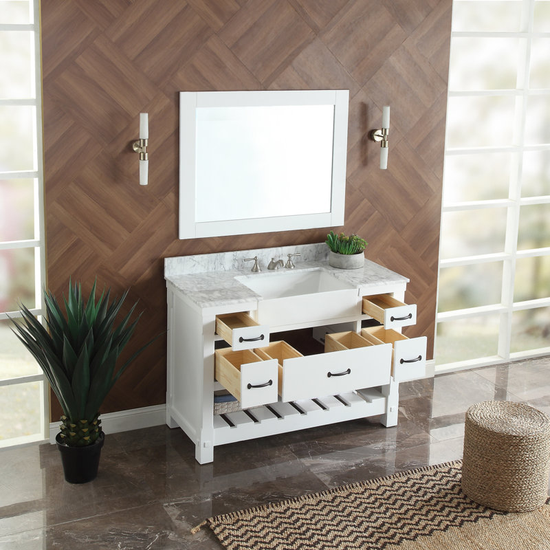 Gracie Oaks Mantra 48'' Freestanding Single Bathroom Vanity with